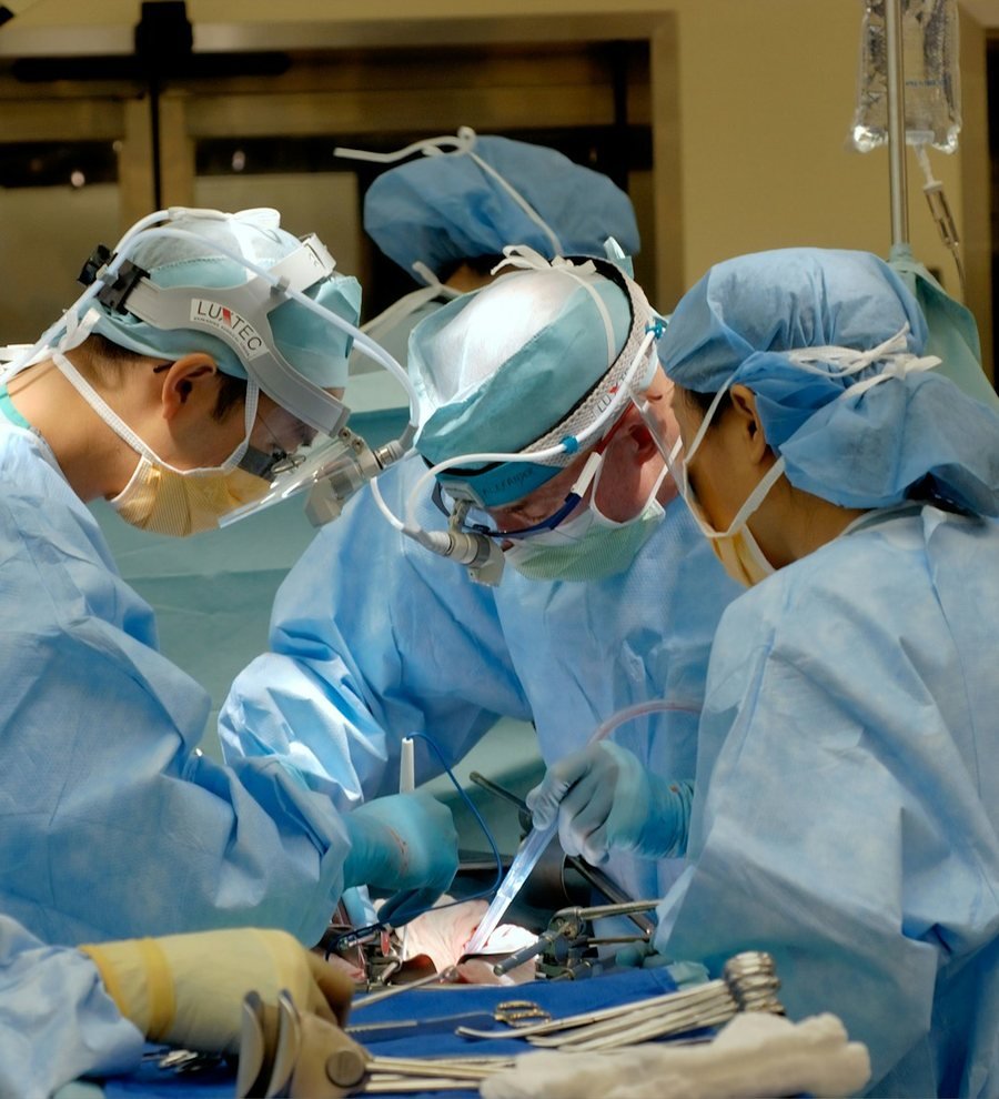 Surgeons at work in the operation theatre